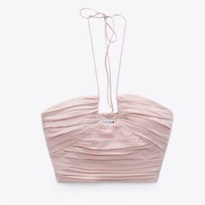 Zara Halter top pink
